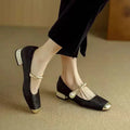 WOMEN'S PEARL EMBELLISHED MARY JANE FLATS - Zarino Newstyle