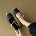 WOMEN'S PEARL EMBELLISHED MARY JANE FLATS - Zarino Newstyle