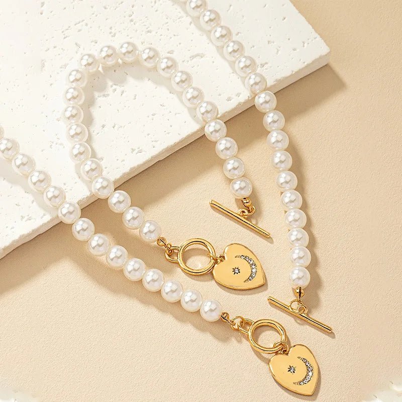 WOMEN'S PEARL NECKLACE & BRACELET SET - Zarino Newstyle