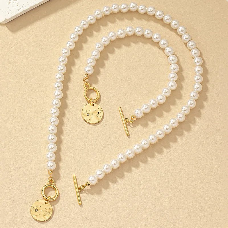 WOMEN'S PEARL NECKLACE & BRACELET SET - Zarino Newstyle