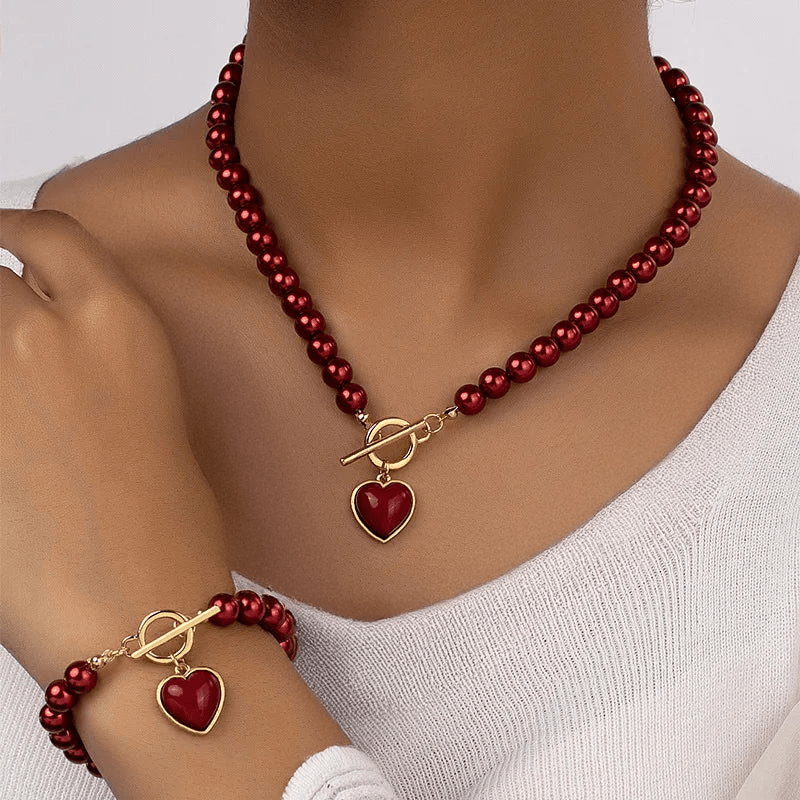 WOMEN'S PEARL NECKLACE & BRACELET SET - Zarino Newstyle