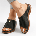 WOMEN'S PERFORATED SLIP - ON SANDALS - Zarino Newstyle