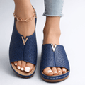 WOMEN'S PERFORATED SLIP - ON SANDALS - Zarino Newstyle