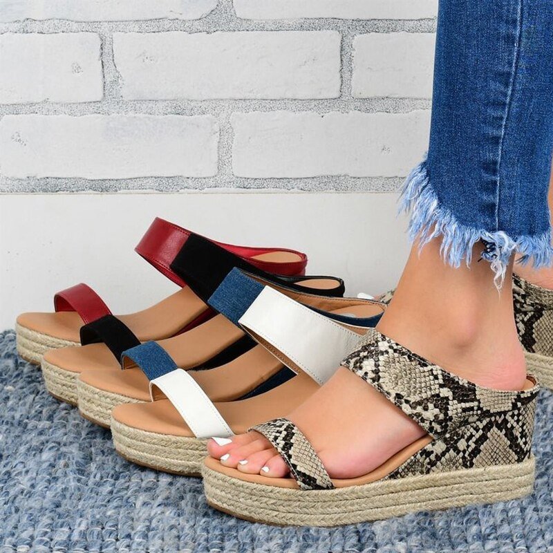 WOMEN'S PLATFORM ESPADRILLE SANDALS - Zarino Newstyle