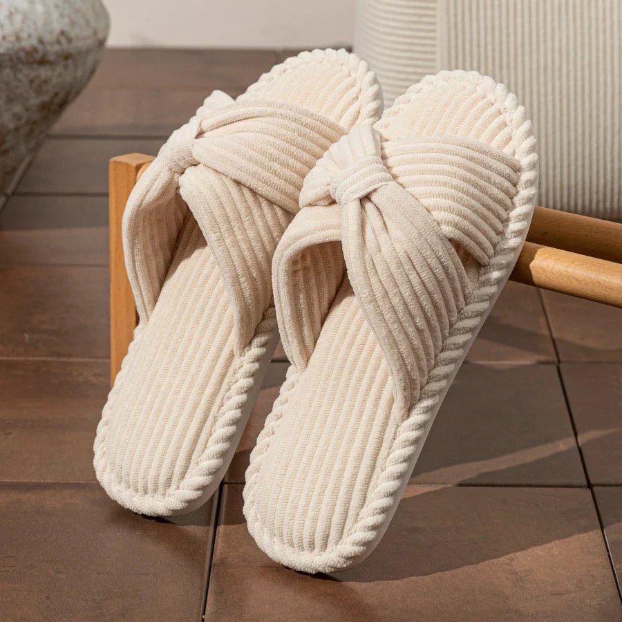 WOMEN'S PLUSH OPEN TOE SLIPPERS - Zarino Newstyle
