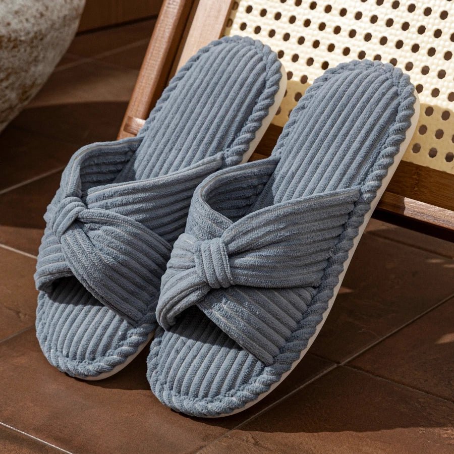 WOMEN'S PLUSH OPEN TOE SLIPPERS - Zarino Newstyle