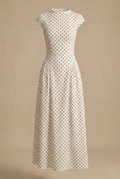 WOMEN'S POLKA DOT MAXI DRESS - Zarino Newstyle