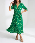 WOMEN'S POLKA DOT SUMMER MIDI DRESS - Zarino Newstyle