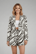 WOMEN'S PRINTED OPEN FRONT BLAZER & SHORTS SUMMER SET - Zarino Newstyle
