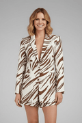 WOMEN'S PRINTED OPEN FRONT BLAZER & SHORTS SUMMER SET - Zarino Newstyle