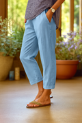 WOMEN'S RELAXED CROPPED SUMMER TROUSERS - Zarino Newstyle