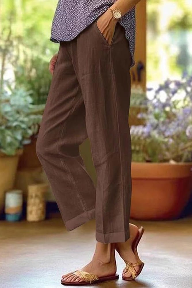 WOMEN'S RELAXED CROPPED SUMMER TROUSERS - Zarino Newstyle
