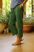 WOMEN'S RELAXED CROPPED SUMMER TROUSERS - Zarino Newstyle