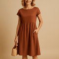 WOMEN'S RELAXED FIT SUMMER MIDI DRESS - Zarino Newstyle