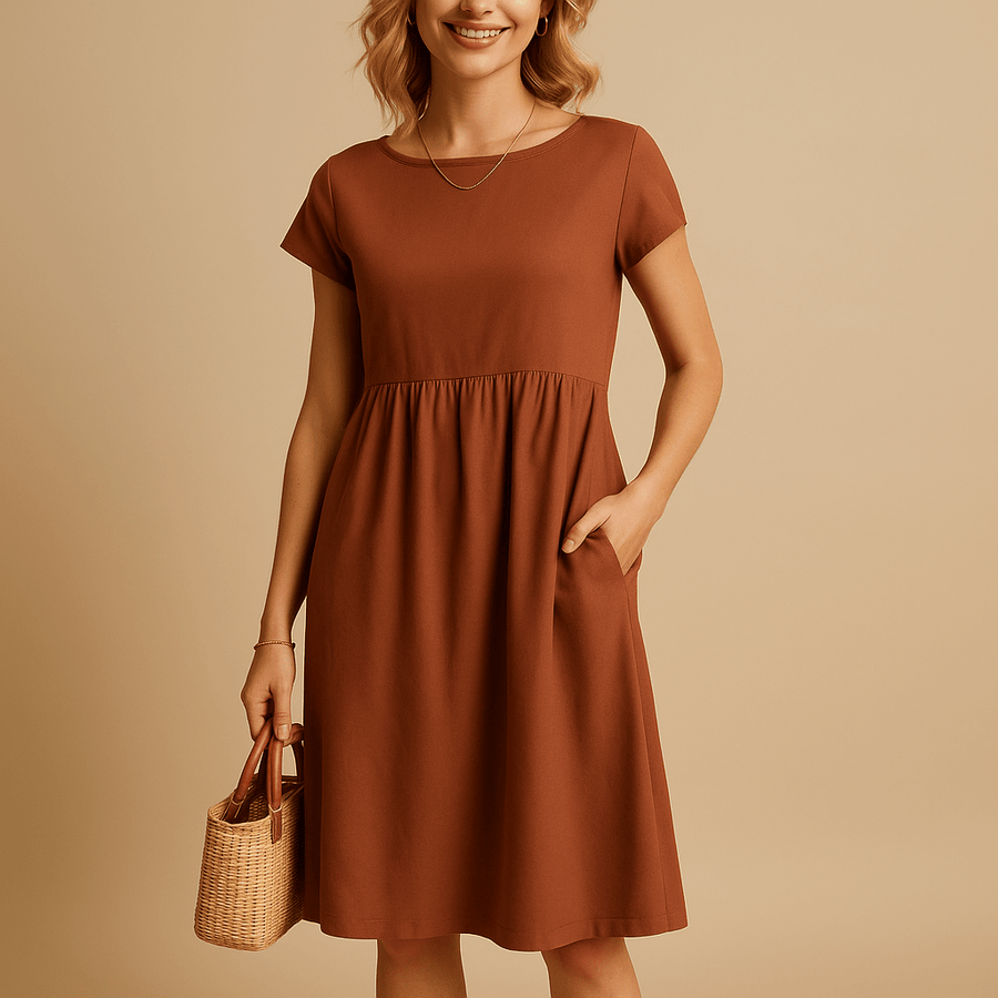 WOMEN'S RELAXED FIT SUMMER MIDI DRESS - Zarino Newstyle
