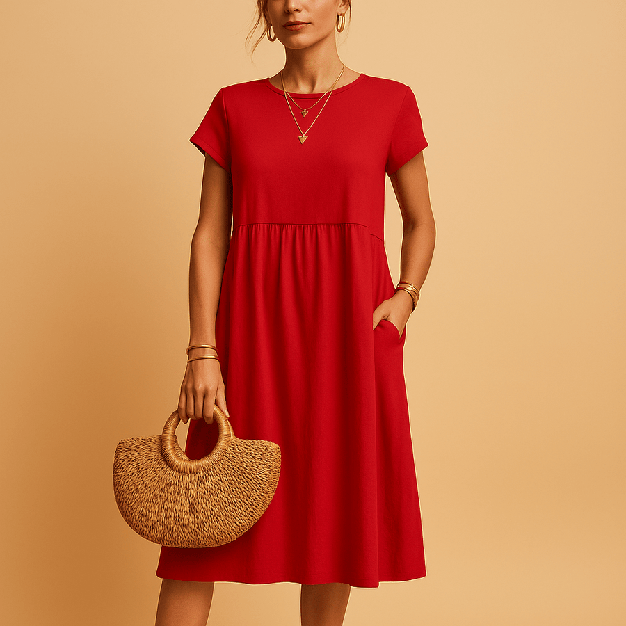 WOMEN'S RELAXED FIT SUMMER MIDI DRESS - Zarino Newstyle