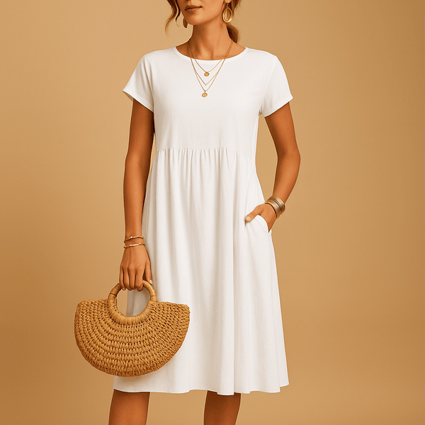 WOMEN'S RELAXED FIT SUMMER MIDI DRESS - Zarino Newstyle
