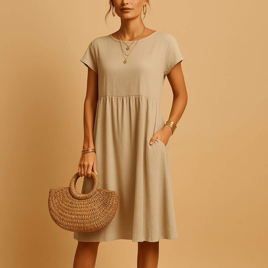 WOMEN'S RELAXED FIT SUMMER MIDI DRESS - Zarino Newstyle
