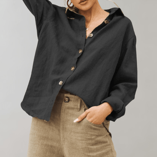 WOMEN'S RELAXED OVERSIZED BUTTON - DOWN SUMMER SHIRT - Zarino Newstyle