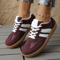 WOMEN'S RETRO STRIPE LOW - TOP LACE - UP VINTAGE STYLE CASUAL TRAINERS - Zarino Newstyle