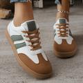 WOMEN'S RETRO STRIPE LOW - TOP LACE - UP VINTAGE STYLE CASUAL TRAINERS - Zarino Newstyle