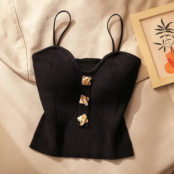 WOMEN'S RIBBED CROP TOP