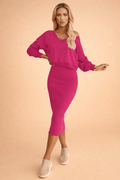 WOMEN'S RIBBED KNIT TWO - PIECE SET - Zarino Newstyle