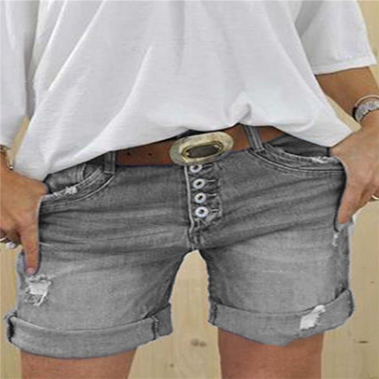 WOMEN'S RIPPED BOYFRIEND SUMMER DENIM SHORTS - Zarino Newstyle