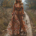 WOMEN'S ROMANTIC BOHO FLORAL SUMMER MAXI DRESS - Zarino Newstyle