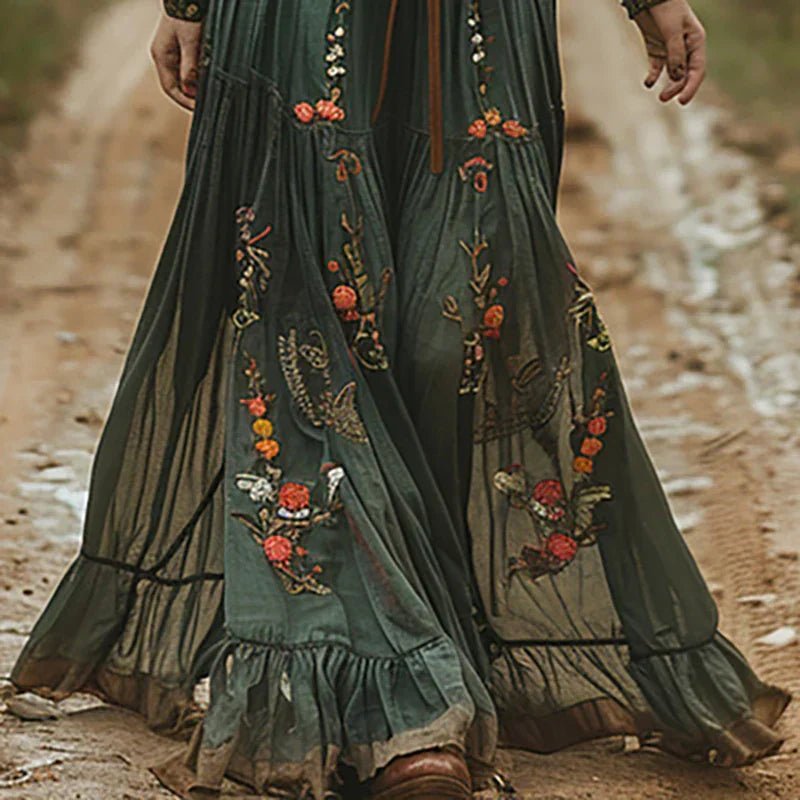 WOMEN'S ROMANTIC BOHO FLORAL SUMMER MAXI DRESS - Zarino Newstyle