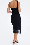 WOMEN'S RUCHED SLEEVELESS MIDI DRESS - Zarino Newstyle