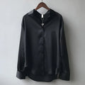 WOMEN'S SATIN STRAIGHT FIT PULLOVER SUMMER SHIRT - Zarino Newstyle