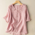 WOMEN'S SCALLOPED COLLAR SUMMER BLOUSE - Zarino Newstyle