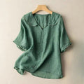WOMEN'S SCALLOPED COLLAR SUMMER BLOUSE - Zarino Newstyle