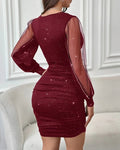 WOMEN'S SEQUIN BODYCON MINI DRESS - Zarino Newstyle