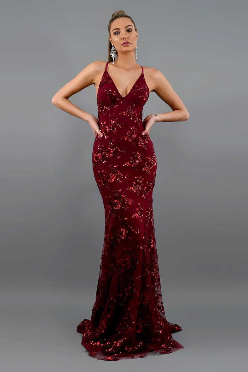 WOMEN'S SEQUIN MAXI DRESS - Zarino Newstyle