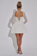 WOMEN'S SHIMMERING EMBELLISHED MINI DRESS WITH LONG SLEEVES - Zarino Newstyle