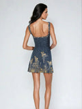 WOMEN'S SHIMMERING STARRY SLIT SUMMER MINI DRESS - Zarino Newstyle