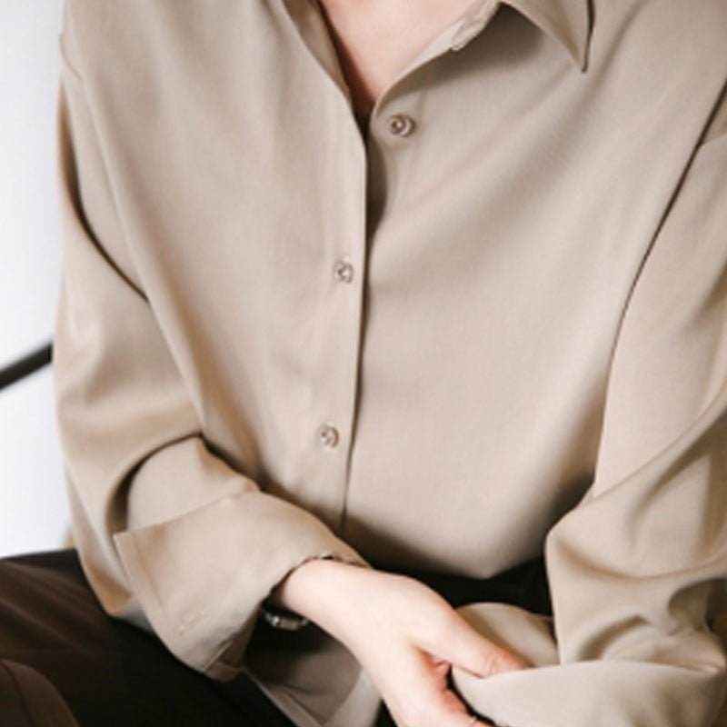 WOMEN'S SILK VINTAGE COLLAR BUTTON - DOWN BLOUSE - Zarino Newstyle