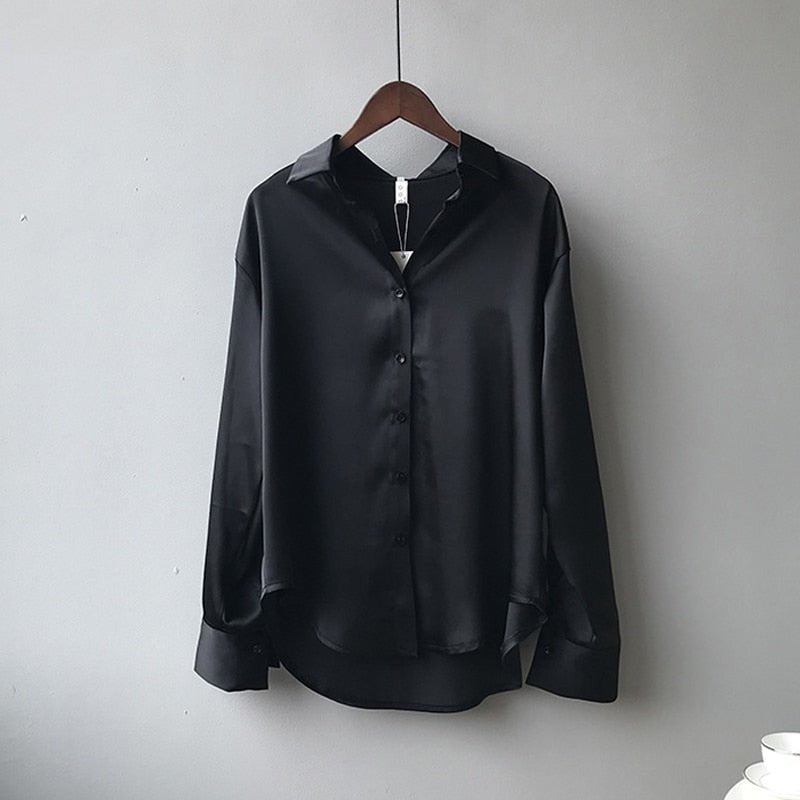 WOMEN'S SILK VINTAGE COLLAR BUTTON - DOWN BLOUSE - Zarino Newstyle