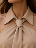 WOMEN'S SLEEVELESS HALTER NECK TIE BLOUSE - Zarino Newstyle