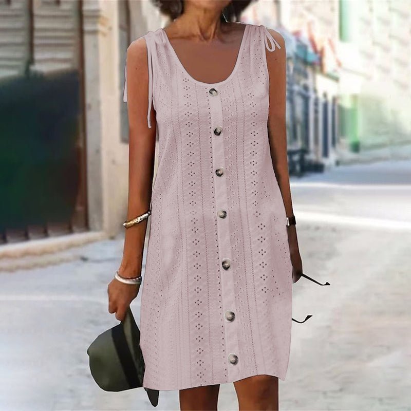 WOMEN'S SLEEVELESS SUMMER MIDI DRESS - Zarino Newstyle