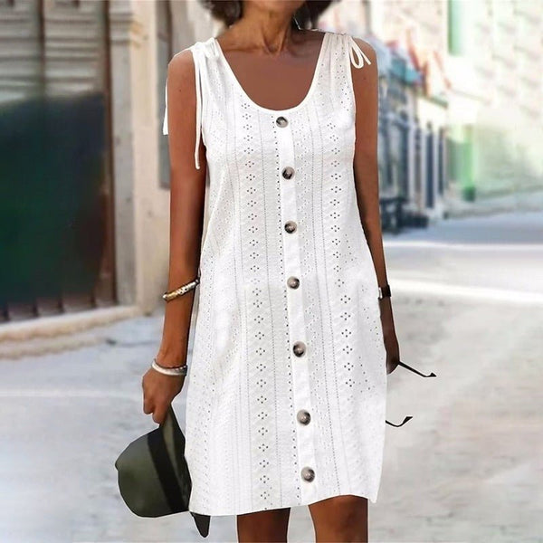 WOMEN'S SLEEVELESS SUMMER MIDI DRESS - Zarino Newstyle