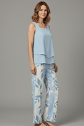 WOMEN'S SLEEVELESS TOP & WIDE LEG PRINTED SUMMER SET - Zarino Newstyle
