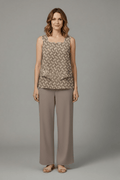 WOMEN'S SLEEVELESS TOP & WIDE LEG PRINTED SUMMER SET - Zarino Newstyle