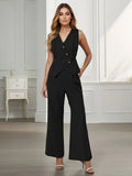 WOMEN'S SLEEVELESS VEST & WIDE LEG TROUSER SET - Zarino Newstyle