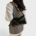 WOMEN'S SLOUCHY CROSSBODY BAG WITH WOVEN STRAP - Zarino Newstyle