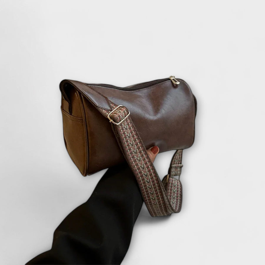 WOMEN'S SLOUCHY CROSSBODY BAG WITH WOVEN STRAP - Zarino Newstyle