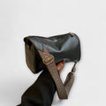 WOMEN'S SLOUCHY CROSSBODY BAG WITH WOVEN STRAP - Zarino Newstyle