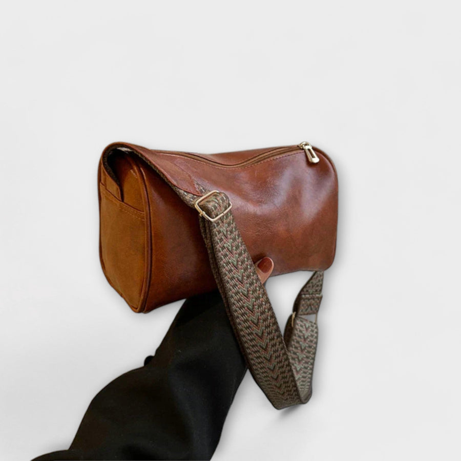 WOMEN'S SLOUCHY CROSSBODY BAG WITH WOVEN STRAP - Zarino Newstyle